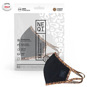 NEQI STOFFMASKEN 3X LEOPARD S-M